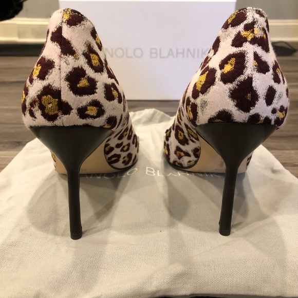 Manolo Blahnik Leopard Pimp 7.5 Pre-Owned - Picture 7 of 10